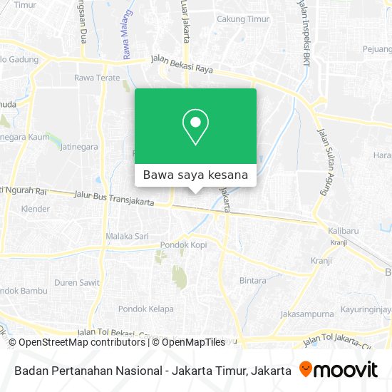 Peta Badan Pertanahan Nasional -  Jakarta Timur