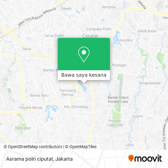 Peta Asrama polri ciputat
