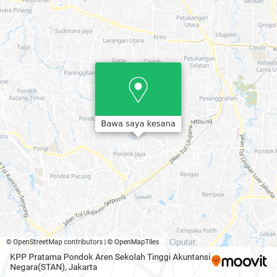 Peta KPP Pratama Pondok Aren Sekolah Tinggi Akuntansi Negara(STAN)