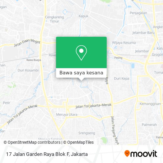 Peta 17 Jalan Garden Raya Blok F