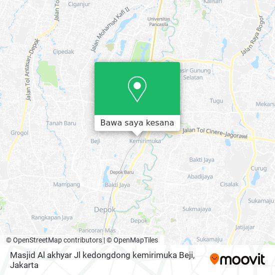 Peta Masjid Al akhyar Jl kedongdong kemirimuka Beji