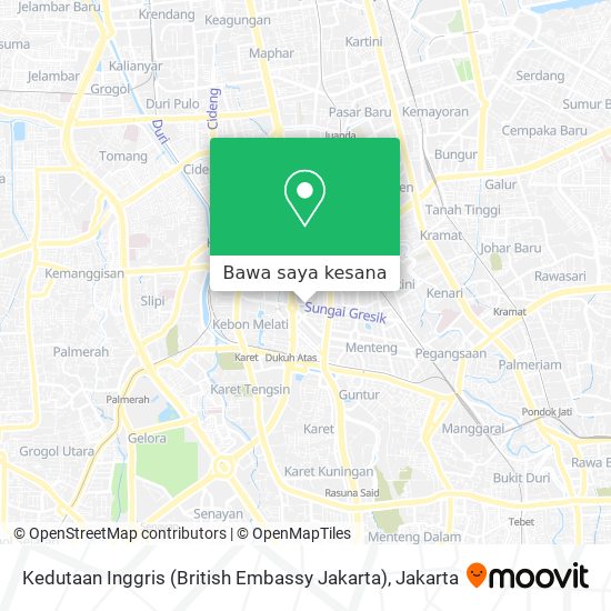 Peta Kedutaan Inggris (British Embassy Jakarta)