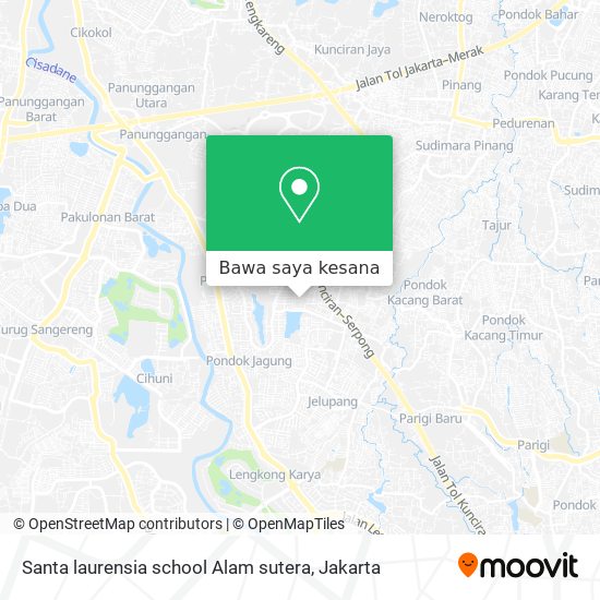 Peta Santa laurensia school Alam sutera