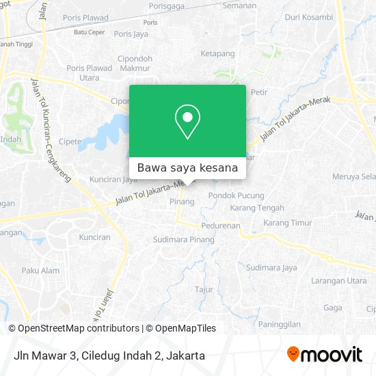 Peta Jln Mawar 3, Ciledug Indah 2