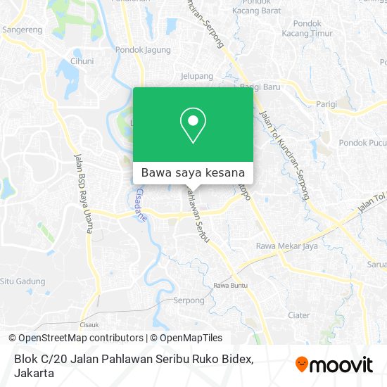 Peta Blok C / 20 Jalan Pahlawan Seribu Ruko Bidex