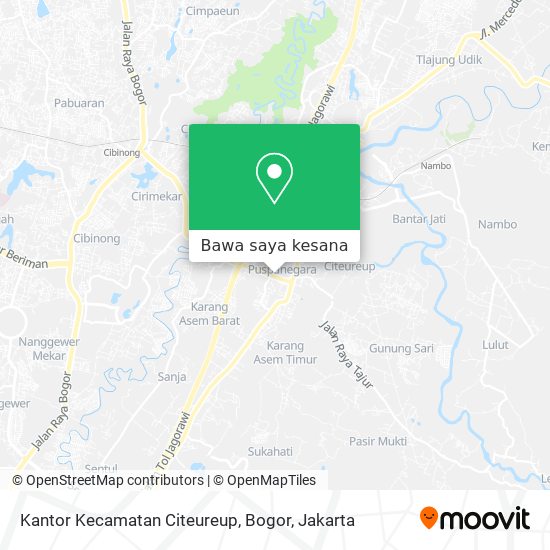 Peta Kantor Kecamatan Citeureup, Bogor