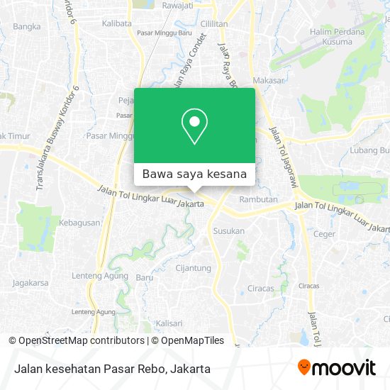 Peta Jalan kesehatan Pasar Rebo