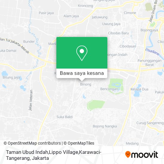 Peta Taman Ubud Indah,Lippo Village,Karawaci-Tangerang