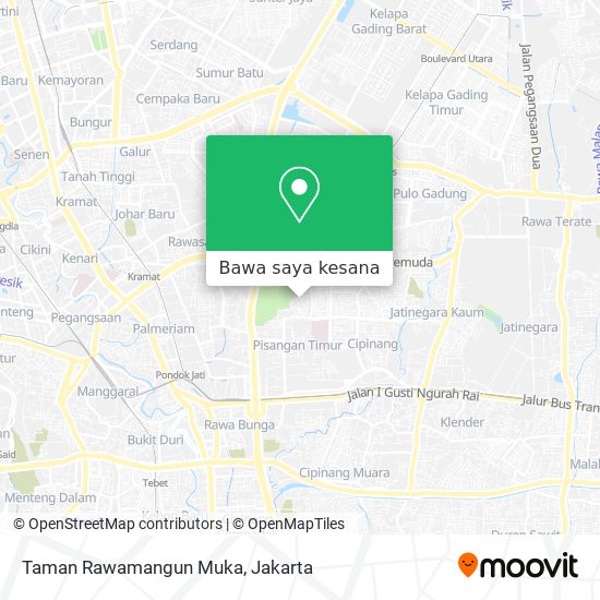 Peta Taman Rawamangun Muka
