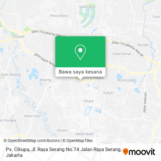 Peta Ps. Cikupa, Jl. Raya Serang No.74 Jalan Raya Serang