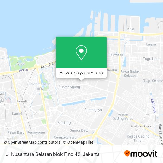 Peta Jl Nusantara Selatan blok F no 42