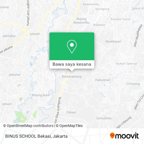 Peta BINUS SCHOOL Bekasi