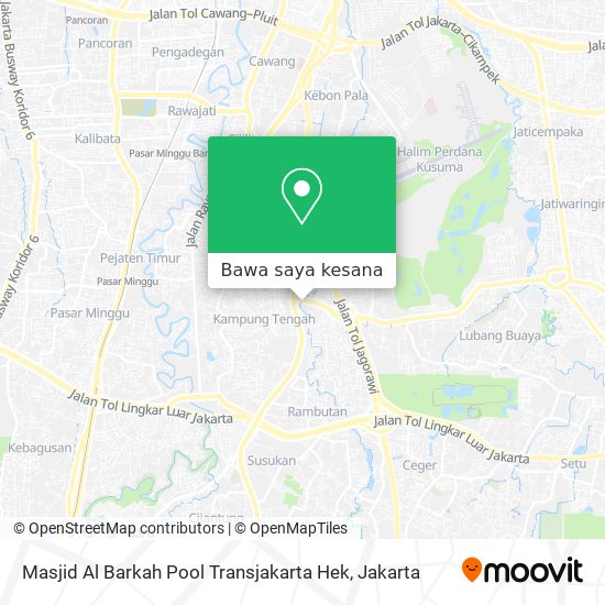 Peta Masjid Al Barkah Pool Transjakarta Hek