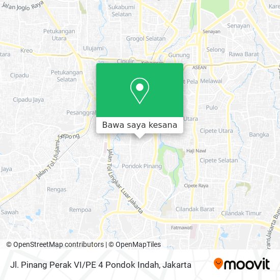Peta Jl. Pinang Perak VI / PE 4 Pondok Indah