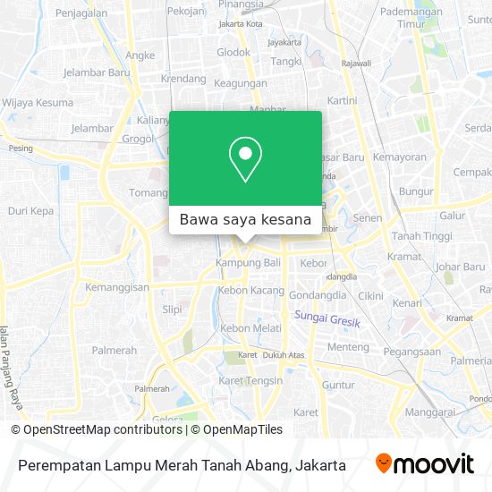 Peta Perempatan Lampu Merah Tanah Abang