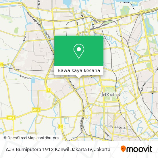 Peta AJB Bumiputera 1912 Kanwil Jakarta IV