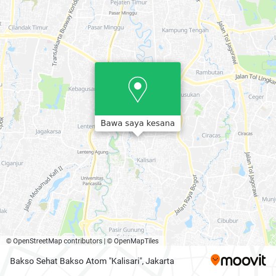 Peta Bakso Sehat Bakso Atom "Kalisari"