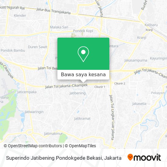 Peta Superindo Jatibening Pondokgede Bekasi