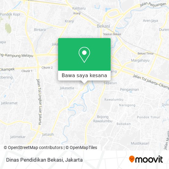 Peta Dinas Pendidikan Bekasi
