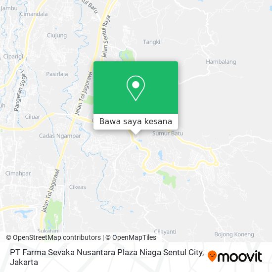 Peta PT Farma Sevaka Nusantara Plaza Niaga Sentul City