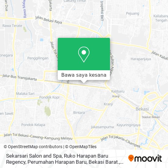 Peta Sekarsari Salon and Spa, Ruko Harapan Baru Regency, Perumahan Harapan Baru, Bekasi Barat.