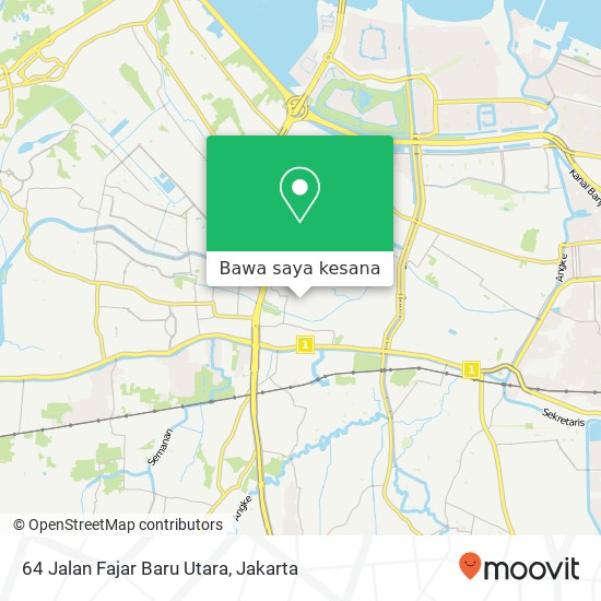 Peta 64 Jalan Fajar Baru Utara