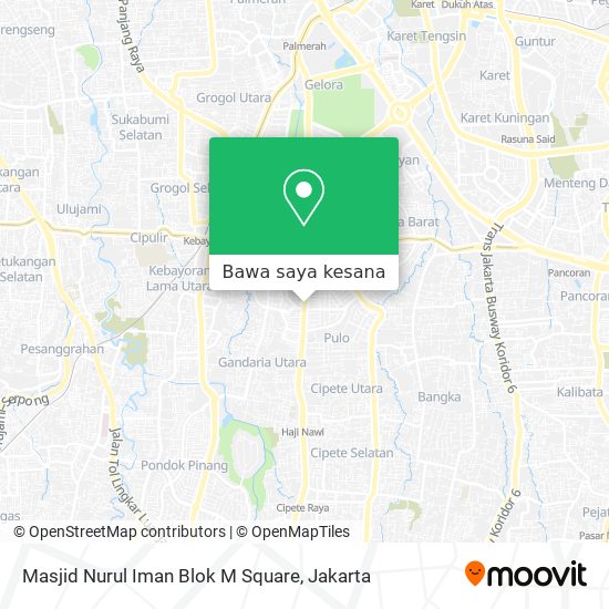 Peta Masjid Nurul Iman Blok M Square