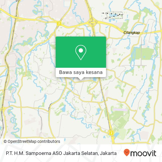 Peta P.T. H.M. Sampoerna ASO Jakarta Selatan