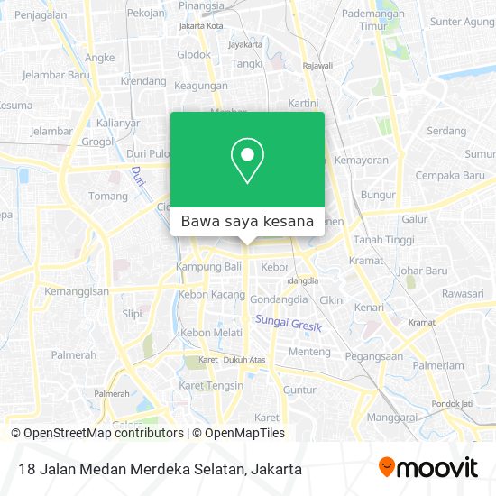 Peta 18 Jalan Medan Merdeka Selatan