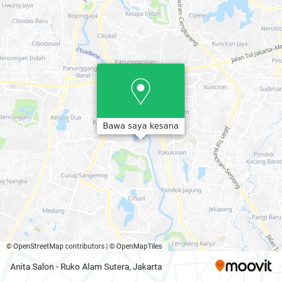Peta Anita Salon - Ruko Alam Sutera