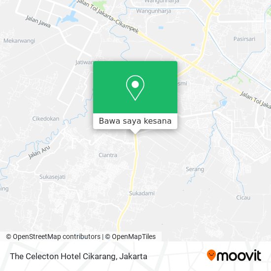 Peta The Celecton Hotel Cikarang