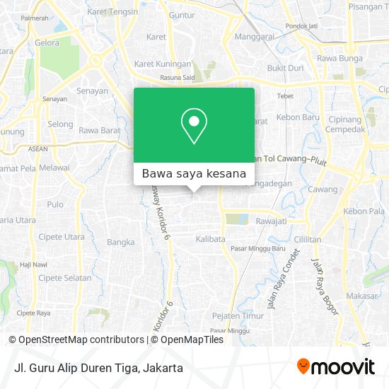 Peta Jl. Guru Alip Duren Tiga