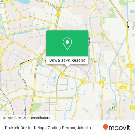 Peta Praktek Dokter Kelapa Gading Permai