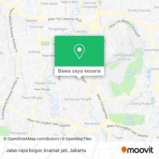 Peta Jalan raya bogor, kramat jati