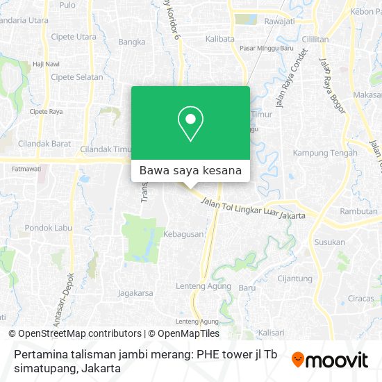 Peta Pertamina talisman jambi merang: PHE tower jl Tb simatupang