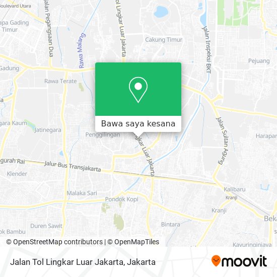 Peta Jalan Tol Lingkar Luar Jakarta