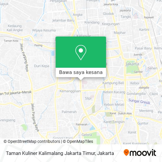 Peta Taman Kuliner Kalimalang Jakarta Timur