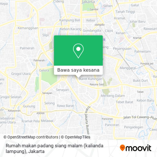 Peta Rumah makan padang siang malam (kalianda lampung)