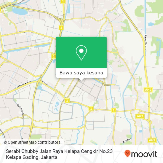 Peta Serabi Chubby Jalan Raya Kelapa Cengkir No.23 Kelapa Gading