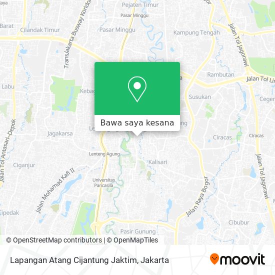 Peta Lapangan Atang Cijantung Jaktim