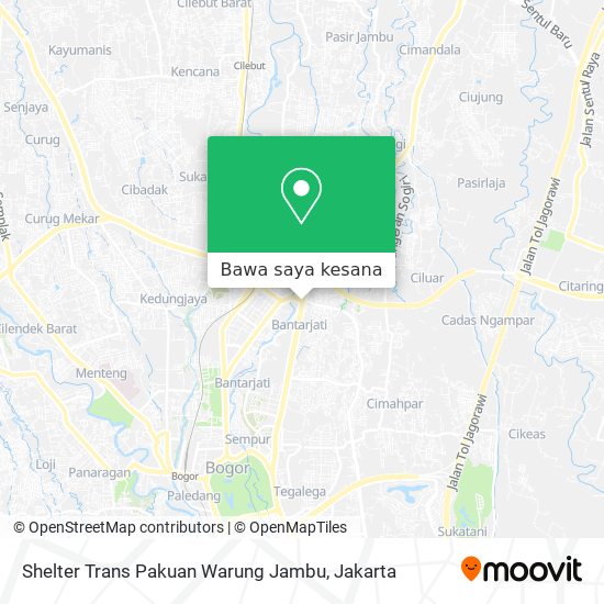 Peta Shelter Trans Pakuan Warung Jambu