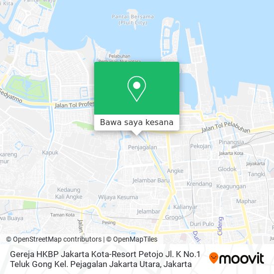 Peta Gereja HKBP Jakarta Kota-Resort Petojo Jl. K No.1 Teluk Gong Kel. Pejagalan Jakarta Utara