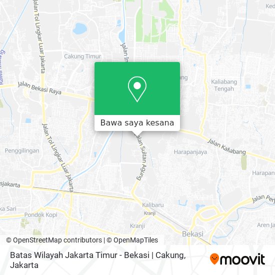 Peta Batas Wilayah Jakarta Timur - Bekasi | Cakung