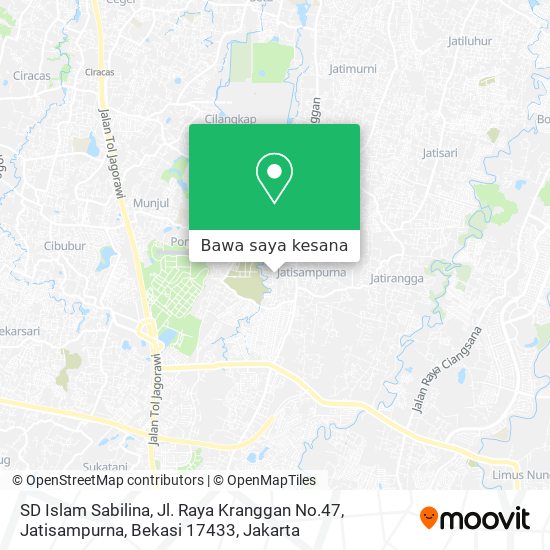 Peta SD Islam Sabilina, Jl. Raya Kranggan No.47, Jatisampurna, Bekasi 17433