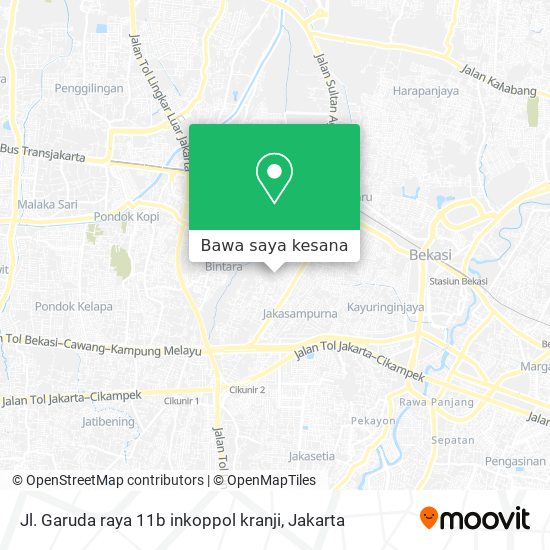 Peta Jl. Garuda raya 11b inkoppol kranji