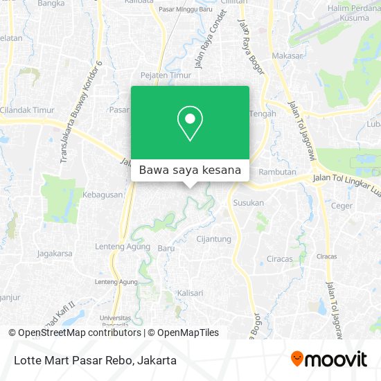 Peta Lotte Mart Pasar Rebo