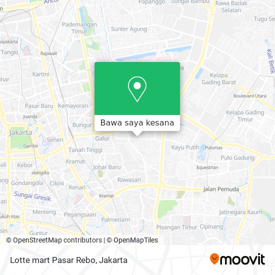 Peta Lotte mart Pasar Rebo