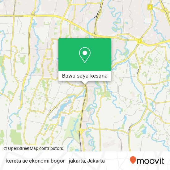 Peta kereta ac ekonomi bogor - jakarta