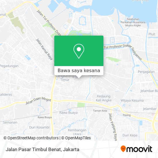 Peta Jalan Pasar Timbul Benat