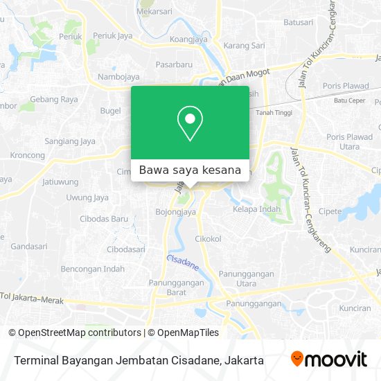 Peta Terminal Bayangan Jembatan Cisadane